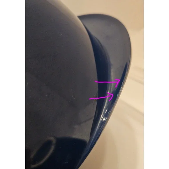 Williams Sonoma Navy Blue Melamine Nesting Mixing Bowls Set of 3 Pour Spout - Picture 4 of 9